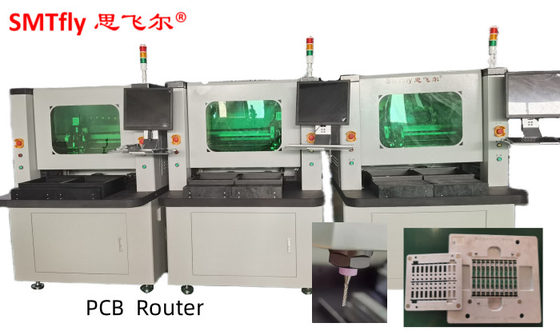 4.2KW L450mm ड्यूल वर्कस्टेशन राउटर Cnc Pcb / PCB डिपानेलिंग राउटर मशीन