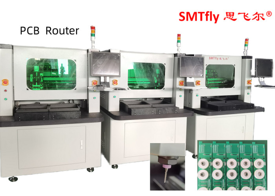विंडोज 7 सिस्टम के साथ 220V 4.2KW ऑटोमैटिक पीसीबी डिपैनलिंग राउटर