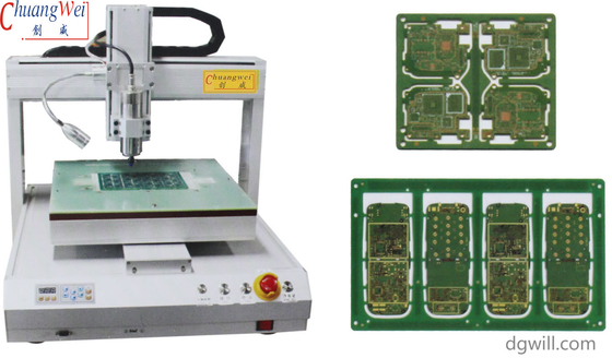 220V डेस्कटॉप पीसीबी राउटर मशीन 650mm X 450mm कार्य क्षेत्र