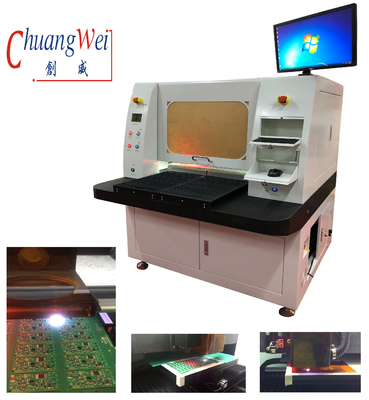 AC220V स्वचालित लेजर पीसीबी डिपैनलिंग मशीन उच्च परिशुद्धता सीसीडी स्वचालित स्थिति ऑफलाइन