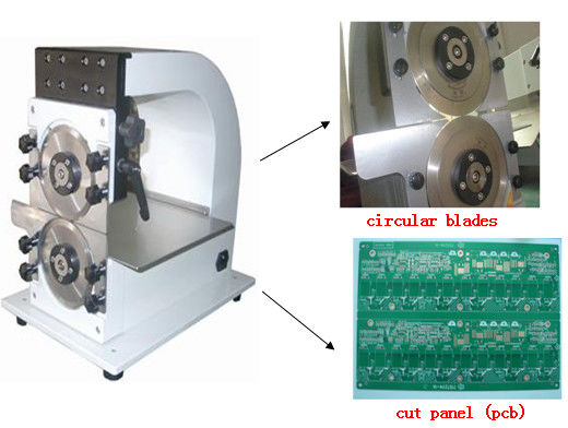 दो CAB सर्कल ब्लेड के साथ 200 मिमी / एस मिनी कटिंग कतरनी पीसीबी Depanelizer